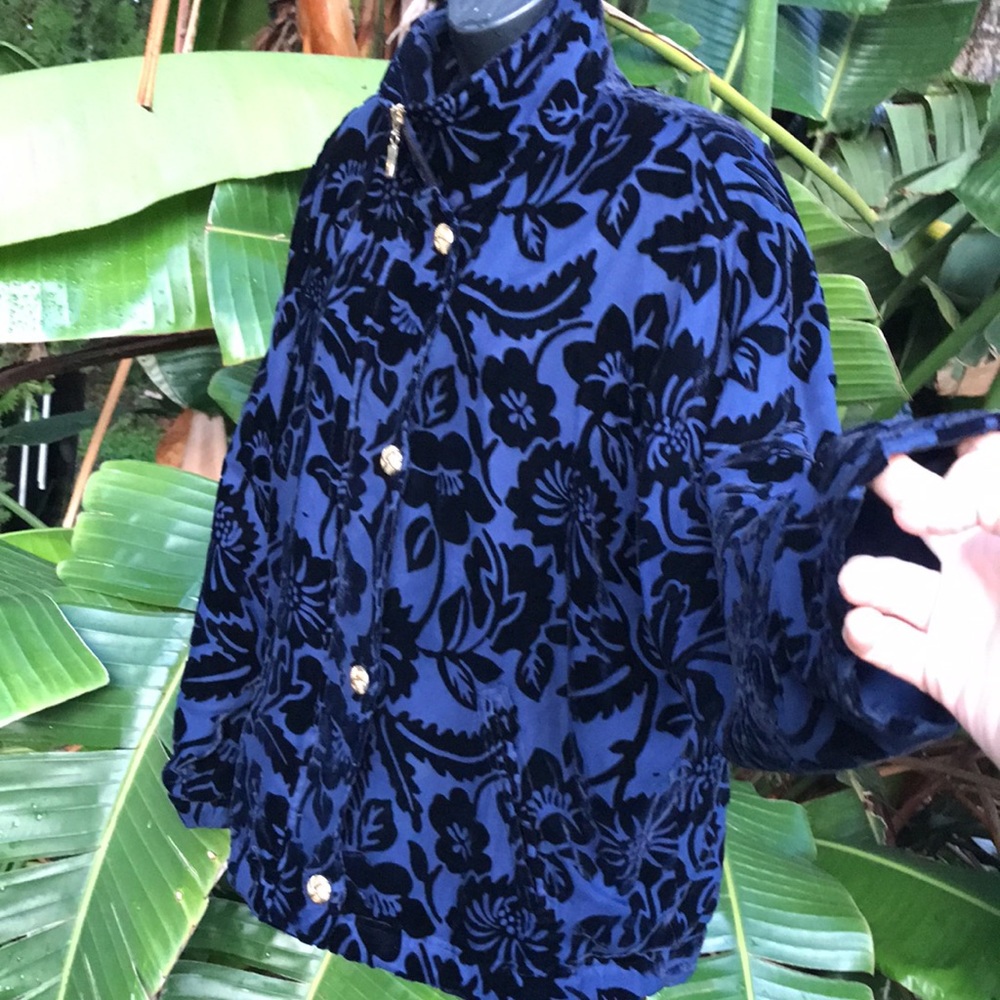 silk velvet bomber jacket gold buttons and zip funnel neck